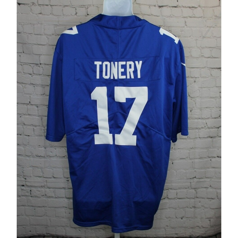 NIKE On Field TONERY #17 New York NY Giants NFL Football Jersey Mens L